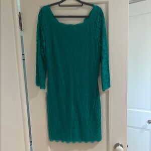 Diane Von Furstenberg Green Sheath Mini Dress